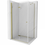 Mexen Lima sulankstoma du&scaron;o kabina 70 x 80 cm, permatoma, auksinė - 856-070-080-50-00