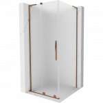Mexen Velar L stumdomos du&scaron;o kabinos 90 x 90 cm, matinė, rožinis auksas - 871-090-090-33-60