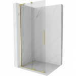 Mexen Velar L stiklinė du&scaron;o pertvara Walk-in 120 x 200 cm, skaidri 8 mm, auksinė &scaron;lifuota - 871-120-003-03-55