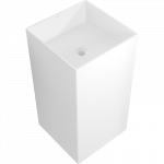 Mexen Xola-2 laisvai pastatomas i&scaron; konglomerato praustuvas 45 x 45 cm, matinė balta - 26594500