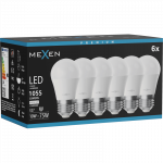 Mexen Nova 6x LED lemputė E27, G45, 10W, Neutrali - 4000K, 1055 lm - L101-E27-1040-01x06