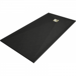 Mexen Stone+ stačiakampė kompozicinė du&scaron;o pagrinda 160 x 100 cm, juoda, auksinė danga - 44701016-G