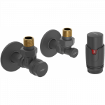 Mexen G00 termostatinis kampinis komplektas su danga R, antracito - W901-900-904-66