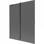 Mexen Velar vonios pertvara 2 dalių, slankiojama, 140 x 150 cm, grafitas, gun metal - 896-140-000-41-95