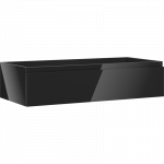 Mexen Orio vonios spintelė po praustuvu 100 cm, 1 stalčius, juodas blizgesys - 91A10-10023-1-BF70