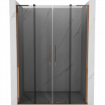 Mexen Velar L Duo stumdomosios du&scaron;o durys 150 cm, grafitas, rožinis auksas - 871-150-003-42-60