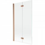 Mexen Mist vonia ekranas, 2-sparnas kairysis 100 x 150 cm, skaidrus, &scaron;lifuota varis - 8A9-100-002-65-00-L