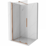 Mexen Velar stumdomos vonios kambario sienelės Walk-in 75 x 200 cm, permatomos 8 mm, &scaron;lifuotas varis - 871-075-000-03-65