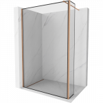 Mexen Kioto du&scaron;o siena Walk-in 160 x 40 cm, juodas rėmas, &scaron;lifuotas varis - 800-160-212-65-70-040