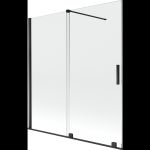 Mexen Velar dviejų dalių slankus du&scaron;o ekranas 150 x 150 cm, skaidrus, juodas - 896-150-000-01-70