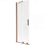 Mexen Velar du&scaron;o kabinos dvisparnės slankiosios durys 70 x 150 cm, matinės, &scaron;lifuotas varis - 896-070-000-31-65