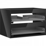 Mexen Box-A spintelės korpusas po kriaukle 70 cm, 2 stalčiai, juodas blizgesys - 91AX0-0700-470-2-70