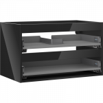 Mexen Box-A korpusas praustuvo spintelei 80 cm, 2 stalčiai, juodas blizgesys - 91AX0-0800-470-2-70