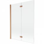Mexen Mist vonios pertvara, 2 durų, kairinė, 130 x 150 cm, skaidri, &scaron;lifuotas varis - 8A9-130-002-65-00-L