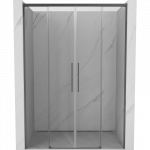Mexen Rox stumdomos du&scaron;o durys 150 cm, skaidrios, pistoletinė metalo spalva - 8C2-150-002-95-00