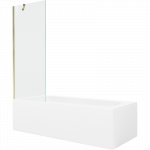 Mexen Vega stačiakampė vonia 180 x 80 cm su apdaila ir 1-durų ekranėliu 70 cm, permatomas, auksinis - 550118080X9507000050