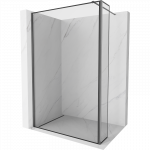 Mexen Kioto du&scaron;o siena Walk-in 110 x 30 cm, juodas rėmas, gun gray &scaron;lifuotas - 800-110-212-66-70-030