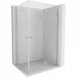 Mexen Mist-F Duo sulankstoma de&scaron;inė pusė du&scaron;o kabina 110 x 120 cm, skaidri, &scaron;lifuotas nikelis - 8A6-110L-120P-97-00
