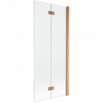 Mexen Mist dvigubas vonios ekranas de&scaron;inysis 80 x 150 cm, skaidrus, &scaron;lifuotas varis - 8A9-080-002-65-00-P