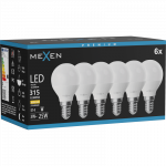 Mexen Nova 6x LED lemputė E14, G45, 3W, &Scaron;ilta - 3000K, 315 lm - L101-E14-0330-01x06