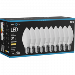 Mexen Nova 10x LED lemputė E14, C37, 3W, &Scaron;ilta - 3000K, 315 lm - L102-E14-0330-01x10