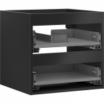 Mexen Box-A vonios spintelės korpusas 50 cm, 2 stalčiai, juoda matinė - 91AX0-0500-470-2-71