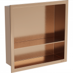 Mexen X-Wall-R ni&scaron;inė lentyna su apvadais ir lentyna 30 x 30 cm, &scaron;lifuotas varis - 19C0303010S