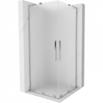 Mexen Velar L Duo slankiojamasis du&scaron;o kabina 100 x 100 cm, matinė, chromas - 871-100-100-02-33-01