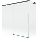 Mexen Rox L 170 + 80 x 150 cm dviejų dalių slanki du&scaron;o sienelė, skaidri, ginklų pilka matinė - 8C9L-170-080-66-00
