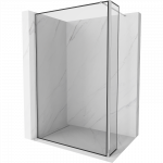 Mexen Kioto du&scaron;o sienelė Walk-in 120 x 40 cm, juodas rėmas, chromuotas - 800-120-212-01-70-040