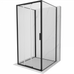 Mexen Exo-3S trijų sienų stumdomasis du&scaron;o kabina 95 x 95 cm, permatoma, juoda - 8153-095-095-70-00-3S