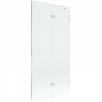 Mexen Lunar 2-dalių de&scaron;inė vonios pertvara 90 x 150 cm, permatomas, baltas - 897-090-100-20-00-P