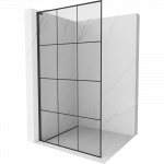 Mexen Kioto L du&scaron;ų sienelė Walk-in 100 x 200 cm, juodas tinklelis, juoda - 800-100-103-70-77