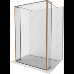 Mexen Kioto laisvai stovinti du&scaron;o sienelė 120 x 30 x 30 cm, juodas rėmelis, &scaron;lifuotas varis - 800-120-030-222-65-70-030
