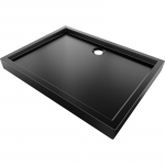 Mexen Flow+ stačiakampė du&scaron;o padėklas 90 x 70 cm, juodas matinis - 46R707090H