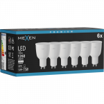 Mexen Nova 6x LED lemputė GU10, 12W, neutrali - 4000K, 1260 lm - L108-GU10-1240-01x06