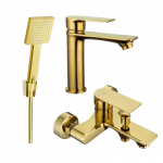 Mexen Royo R45 vonios komplektas, auksinis - 72203R45-50