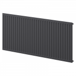 Mexen CH10 Higieninis plok&scaron;čias radiatorius 500 x 500 mm, &scaron;oninis prijungimas, 265 W, antracitas - W410H-050-050-66