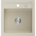 Mexen Vito granito plautuvė 1 skyrius 520 x 490 mm, smėlinė, sifonas chromas - 6503521000-69