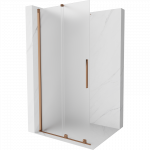 Mexen Velar stumdomoji du&scaron;o sienelė Walk-in 85 x 200 cm, matinė 8 mm, rožinis auksas - 871-085-000-33-60