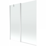 Mexen Flip vonios uždanga 2-dalių 140 x 150 cm, permatomos, chromas - 894-140-101-01-00