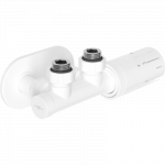 Mexen G05 termostatinis kampinis rinkinys su dangteliu R, Duplex, DN50, baltas - W907-958-905-20