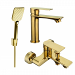 Mexen Royo R62 vonios komplektas, auksinis - 72203R62-50