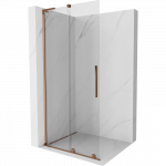 Mexen Velar L stumdomoji du&scaron;o siena Walk-in 120 x 200 cm, permatoma 8 mm, rožinis auksas - 871-120-003-03-60
