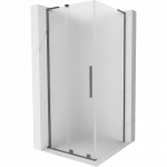 Mexen Velar L stumdomos du&scaron;o kabinos 90 x 90 cm, matinė, ginklų metalo spalva - 871-090-090-33-95