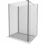 Mexen Kioto du&scaron;o pertvara Walk-in 130 x 105 x 30 cm, skaidri, juoda - 800-130-105-221-70-00-030