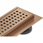 Mexen Flat 360&deg; M08 linijinis pasukamas nutekėjimas 100 cm, matinė vario spalva - 1C25100-40