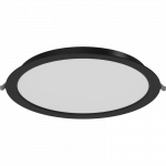 Mexen LDRR įleidžiamas LED lubinis panelis, 30 cm, 24W, &Scaron;alta - 6500K, 1920 lm, juodas - L210-030-2465-70