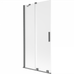 Mexen Velar 2 dalių slydimo vonios ekranas 95 x 150 cm, &scaron;erk&scaron;nas, &scaron;lifuotas gun gray - 896-095-000-31-66