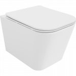 Mexen Teo wc dubuo Rimless su lėtai nusileidžiančiu dangčiu slim, duroplast, blizgus baltas - 30850600